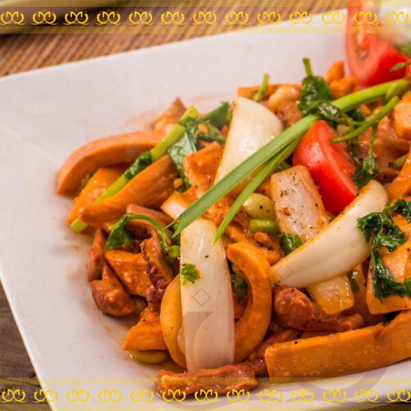 Cuống Tim xào Cần Tỏi